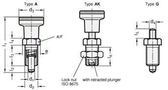 GN617 Index Plunger technical drawing